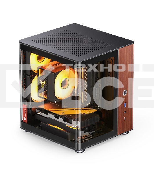 Компьютерный корпус JONSBO TK-0 Black ITX без БП, mini-ITX, micro-ATX, ATX, черный