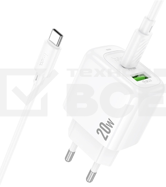 Сетевое зарядное устройство Hoco CS54A Surplu 20W 3A (PD+QC)