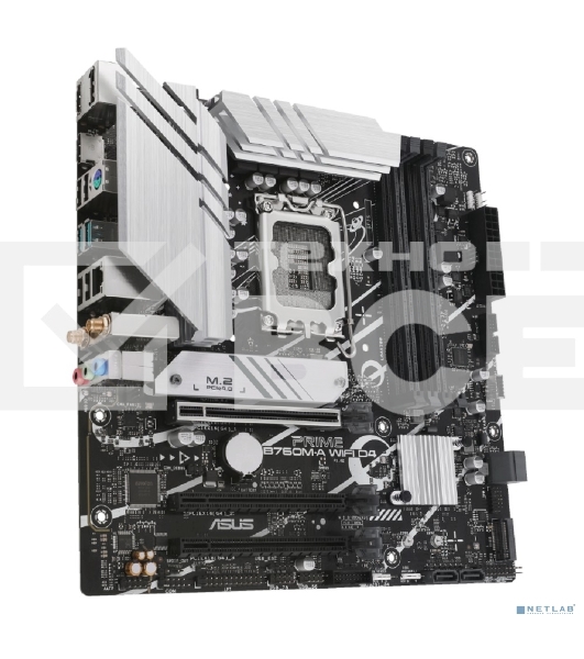 Материнская плата ASUS PRIME B760M-A WIFI D4, LGA 1700, Intel B760, 4xDDR4, 4xSATA, 2xM.2, 1xPCIe 4.0 x16, 1xPCIe 4.0 x4, 1xPCIe 4.0 x1, 2xHDMI, 1xDP, 1x 2.5Gb LAN, 2xUSB-A 3.2 Gen 2, 4xUSB-A 2.0, 3x3.5 мм, 7.1, mATX