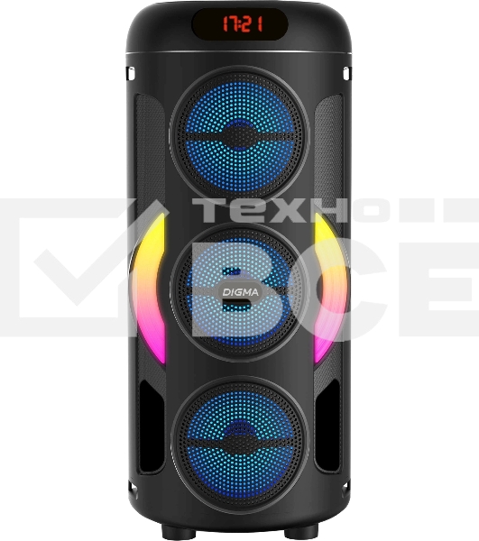 Минисистема Digma D-MC1721 черный 10Вт FM USB BT micro SD