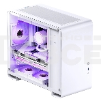 Корпус без блока питания JONSBO U4 Mini, Mini-Tower, TG, no fan, 1xUSB-A 3.0 + 1xUSB-C 3.2, mATX, mITX White, фото5