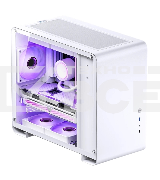 Корпус без блока питания JONSBO U4 Mini, Mini-Tower, TG, no fan, 1xUSB-A 3.0 + 1xUSB-C 3.2, mATX, mITX White