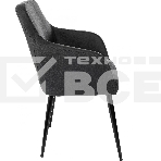 Кресло офисное Бюрократ CH-380F черный, эко.кожа, на ножках металл, фото5