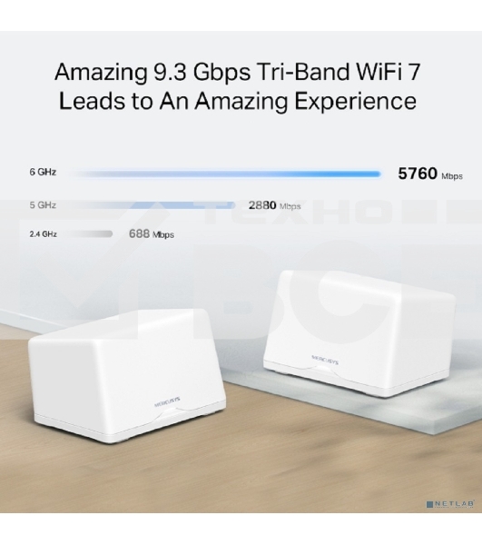 Домашняя Mesh Wi-Fi 7 система Mercusys Halo H47BE(3-pack) BE9300