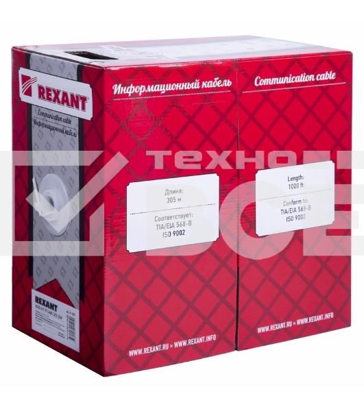 Кабель Rexant (01-0002) Кабель UTP CAT5e 1 пара (305м) 0.51 мм