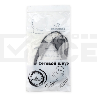 Кабель питания аудио/видео Cablexpert PC-184/2-1М, 1м, CEE 7/16 - C7, 2-pin, 2х0,5, черный, пакет