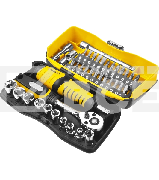 Биты и торцовые головки с трещоткой и воротком 39шт STAYER PROFI 25135-H39