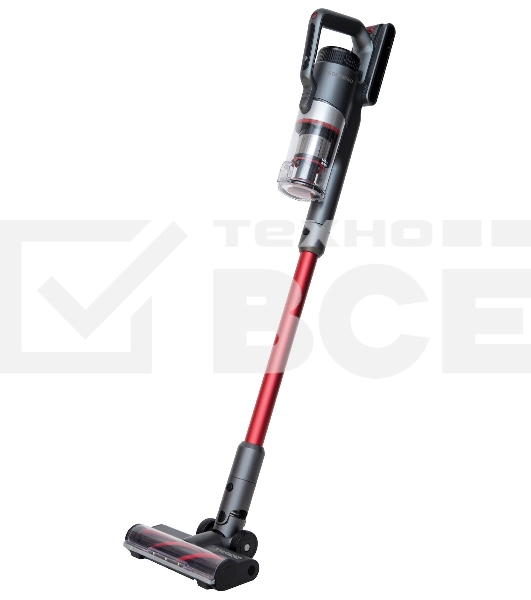 Пылесос вертикальный Starwind SCH9945 серебристый/красный, питание от аккумулятора, 170 Вт, уборка сухая, пылесборник 0.4 л