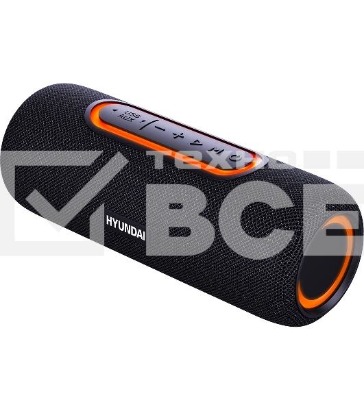 Портативная колонка Hyundai H-PS1021 черный/черный 25 Вт 1.0 BT 10м 1500mAh