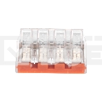 Экспресс-клемма СМК 773-174 с пастой, 4-проводная 0,75-6 мм² (50 шт/уп) Rexant, фото 1