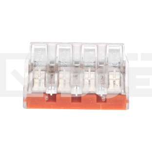 Экспресс-клемма СМК 773-174 с пастой, 4-проводная 0,75-6 мм² (50 шт/уп) Rexant