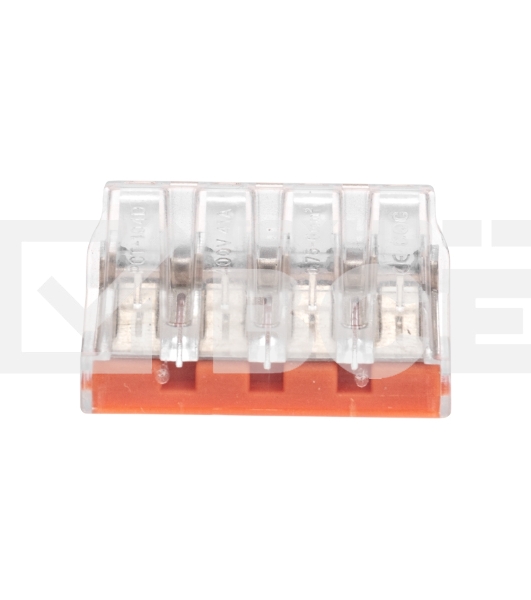 Экспресс-клемма СМК 773-174 с пастой, 4-проводная 0,75-6 мм² (50 шт/уп) Rexant