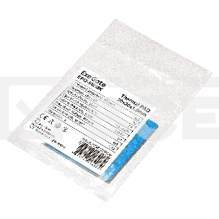 Термопрокладка ExeGate EPG-9WMK (30x30x1.0 mm, 8,5 Вт/ (м•К), теплопроводящая клейкая двухсторонняя)