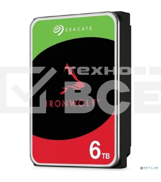 Жесткий диск Seagate 6TB  Ironwolf (ST6000VN006) {SATA 6.0Gb/s, 5400 rpm, 256mb buffer, 3.5