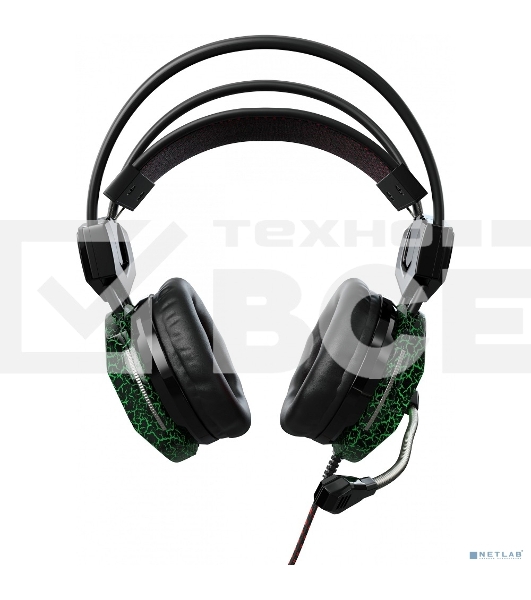 Наушники с микрофоном Oklick HS-L500G черный 2.2м мониторы оголовье