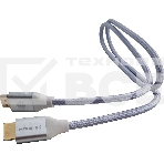Кабель аудио-видео Cactus CS-HDMI.2.1-1 HDMI (m)/HDMI (m) 1м. Позолоченные контакты серебристый, фото3