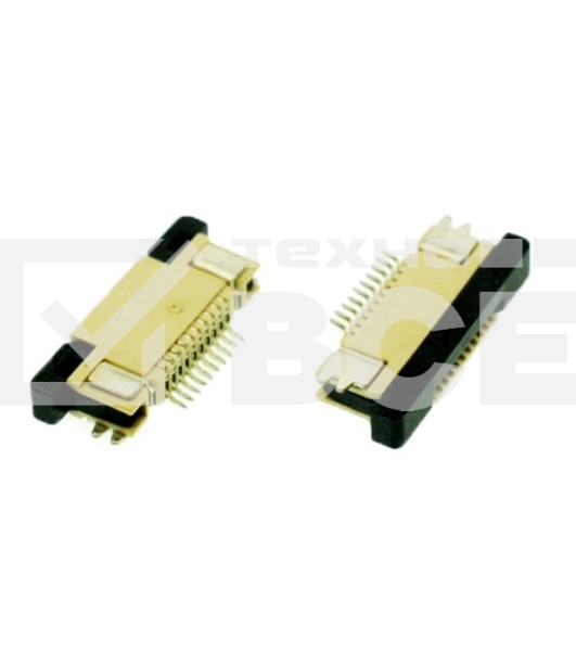 Разъем FPC  Half Coverage Top Contact 1.0K-BS-12PWB 12 pin высота 2мм шаг 1мм