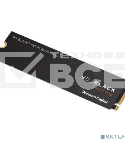 Накопитель SSD WD Black SN770 WDS500G3X0E, 500Gb, PCIe 4.0 x4, M.2 2280, NVMe, R/W 5000/4000