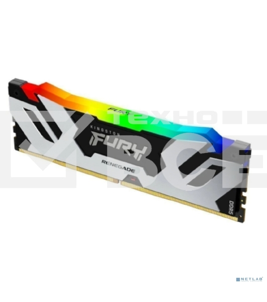 Оперативная память Kingston Fury Renegade, DDR5, 16GB (1x16GB), 8000MHz, CL38, с радиаторами, RGB, серебристый/черный