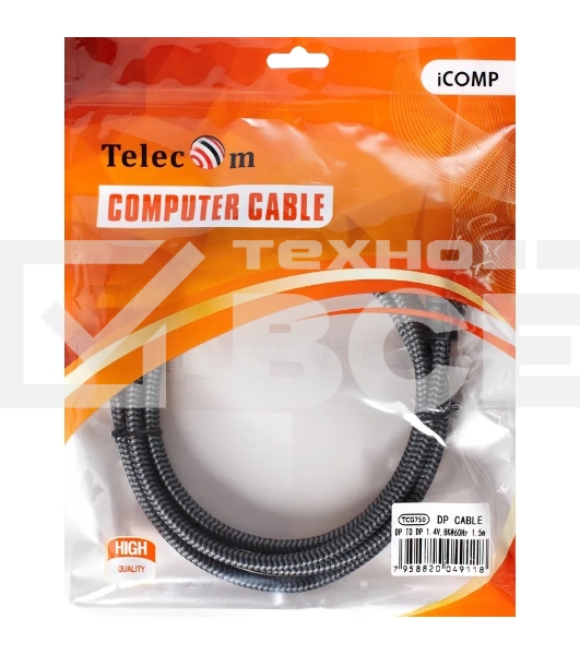 Кабель соединительный DP-DP 1.4V 8K@60Hz  1.5м, Telecom Pro <TCG750-1.5M>