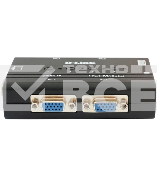 Переключатель KVM D-link DKVM-4K/B3A 4-портовый KVM-переключатель с портами VGA и PS/2