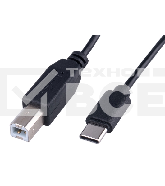 Кабель USB2.0 Гарнизон GCC-USB2-CMBM-3M, Type-C/BM, медь, 3м, черный, пакет