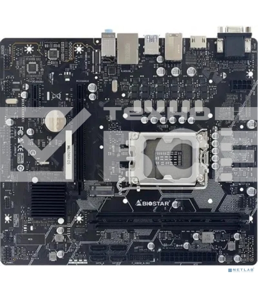 Материнская плата Biostar H610MH D5, LGA 1700, Intel H610, 2xDDR5, 4xSATA, 1xM.2 PCIe 3.0 x4, 1xPCIe 4.0 x16, 1xPCIe x1, 1xHDMI, 1xVGA, 1x 1Gb LAN, 4xUSB-A 2.0, 2xUSB 3.2 Gen 1, 3x3.5 мм, mATX