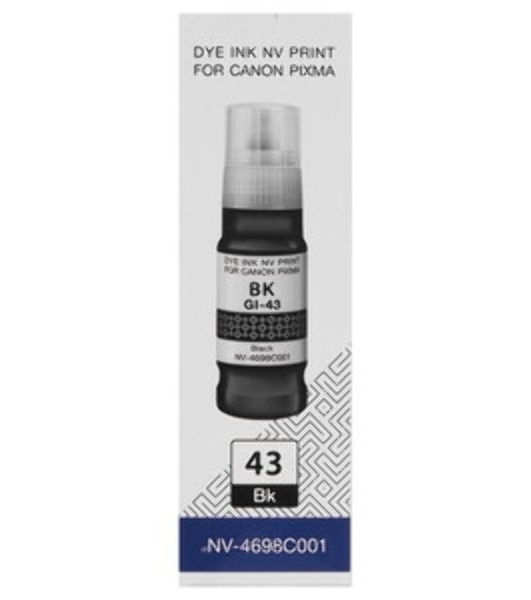 Чернила NVPrint GI-43 BK (NV-4698C001) для Canon Pixma G540, G640 (70 мл) черный (в коробке) совместимые