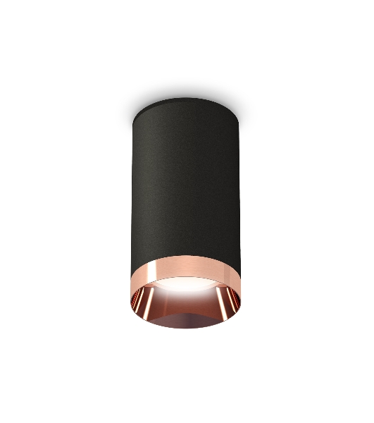 Светильник Ambrella Light XS6323025 SBK/PPG черный песок/золото розовое полированное MR16 GU5.3 (C6323, N6135)