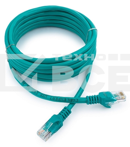 Патч-корд UTP Cablexpert кат.5e, 3м, литой, многожильный (зелёный)