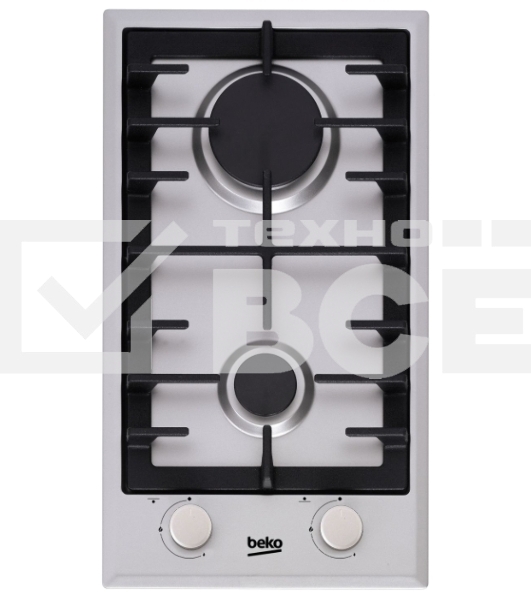 Встраиваемая газовая варочная поверхность Beko HDCG 32221 FX, Нержавеющая сталь