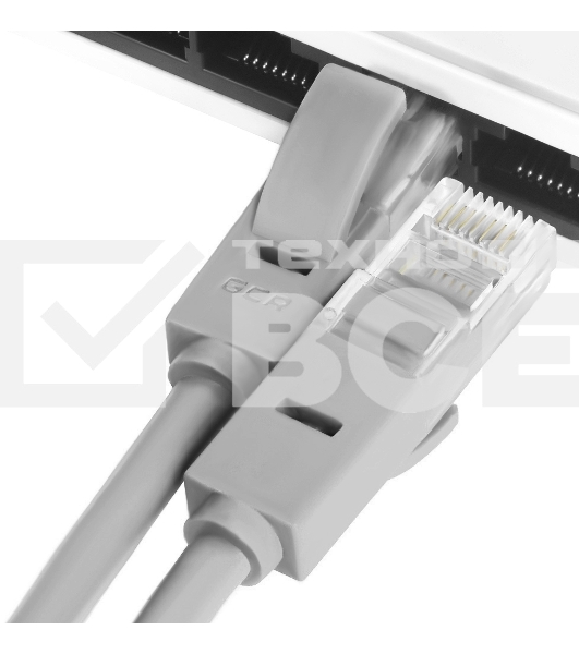 Патч-корд Greenconnect прямой 3.0m, UTP кат.5e, серый, позолоченные контакты, 24 AWG, литой, GCR-LNC03-3.0m, ethernet high speed 1 Гбит/с, RJ45, T568B Greenconnect Патч-корд прямой 3.0m, UTP кат.5e, серый, позолоченные контакты, 24 AWG, литой, GCR-LNC03-3