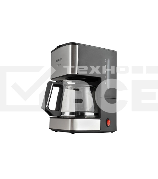Кофеварка капельная Centek CT-1144 серебристый/черный, исп. кофе - молотый, 0.8 л, 680 Вт.