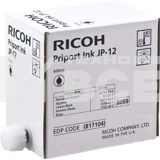 Краска Ricoh JP1210/1250/3000/Nashuatec CP308/b/4  (фл,600 мл)  (JP-12/817104)