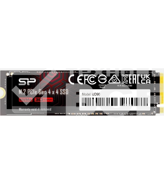Накопитель SSD Silicon Power M-Series UD90, 2Tb, PCIe 4.0 x4, M.2 2280, NVMe, R/W 5000/4800