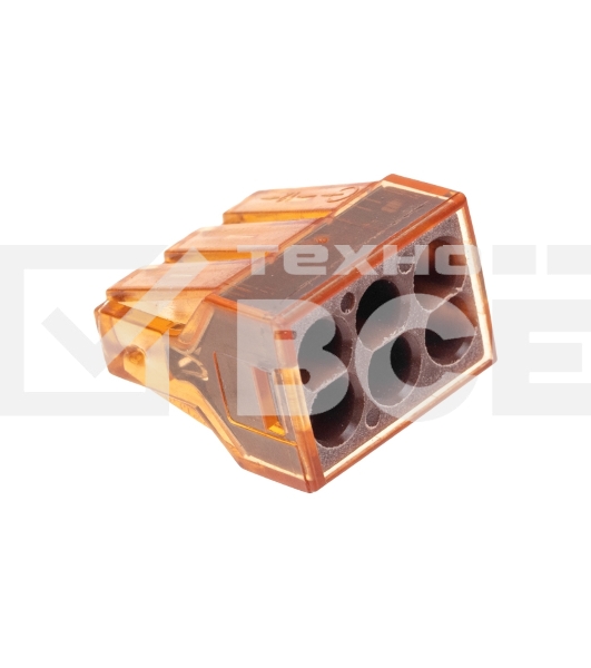 Экспресс-клемма СМК 773-606 с пастой, 6-проводная 0,75-4 мм² (50 шт/уп) Rexant