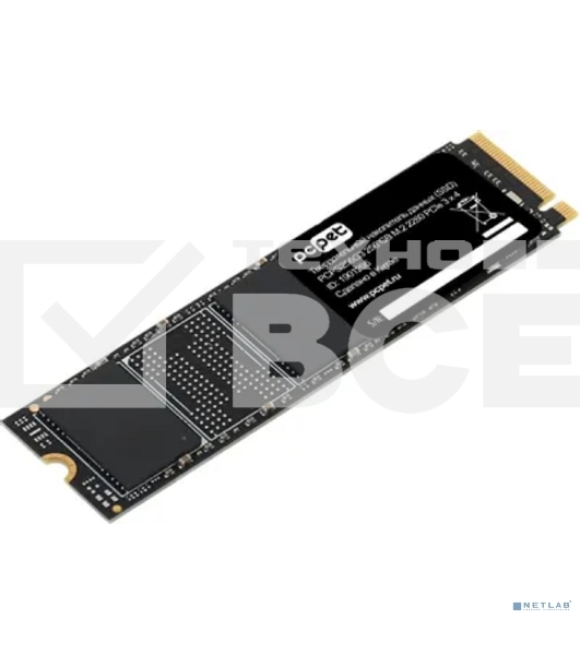 Накопитель SSD PC PET PCPS256G3, 256GB, PCIe 3.0 x4, M.2 2280, NVMe, R/W 1800/1000