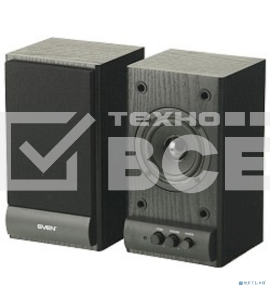 Колонки Sven SPS-607 2.0 черный 6Вт