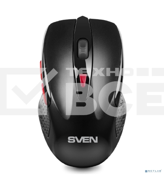Мышь беспроводная SVEN RX-450W черный, 3200 dpi, радиоканал, USB, кнопки - 6