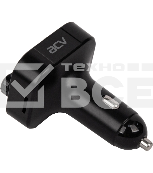Автомобильный FM-модулятор ACV FMT-130B черный BT USB (40580)