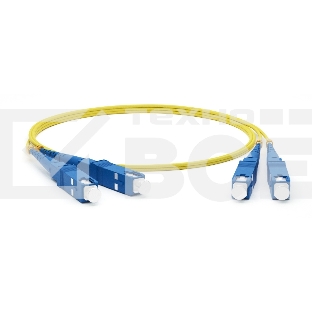 Патч-корд Hyperline FC-D2-9-SC/­UR-SC/­UR-H-1M-LSZH-YL Патч-корд волоконно-оптический (шнур) SM 9/­125 (OS2), SC/­UPC-SC/­UPC, 2.0 мм, duplex, LSZH, 1 м