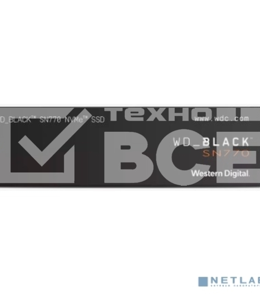 Накопитель SSD WD Black SN770 WDS500G3X0E, 500Gb, PCIe 4.0 x4, M.2 2280, NVMe, R/W 5000/4000