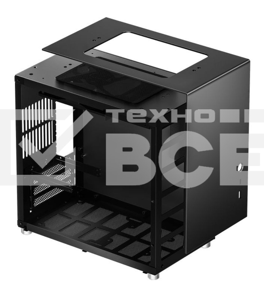 Компьютерный корпус JONSBO T8 PLUS Black без БП, боковые панели из закаленного стекла, mini-ITX, черный
