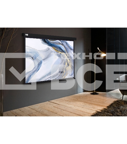 Экран Cactus 180x180см Wallscreen CS-PSW-180X180-BK 1:1 настенно-потолочный рулонный черный