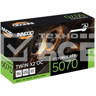 Видеокарта INNO3D RTX 5070 X2 OC/RTX5070, HDMI, DP*3, 12G,D7