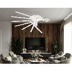 Потолочный светодиодный светильник Ambrella light FL6241 WH белый 135W 3000K-6400K 900*750*230 (ПДУ ИК), фото6