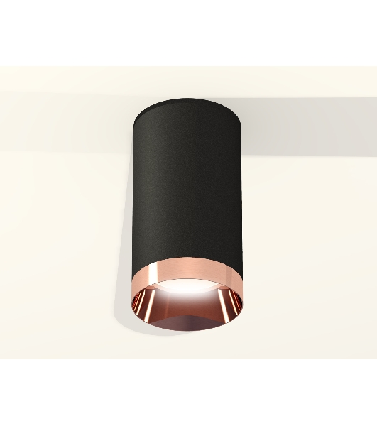 Светильник Ambrella Light XS6323025 SBK/PPG черный песок/золото розовое полированное MR16 GU5.3 (C6323, N6135)
