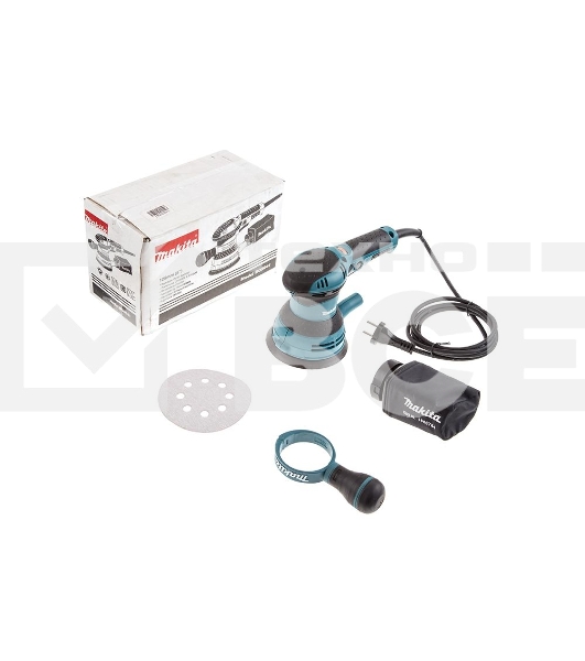 Шлифовальная машина Makita BO5041 ЭШМ,300Вт,ф125мм,4000-12000об\м,ампл-2.8мм,1.4кг,кор,п\сборник,доп.рукоятка
