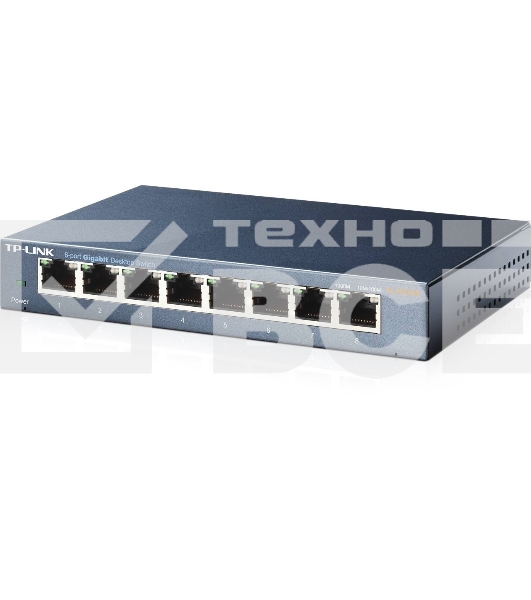 Коммутатор TP-Link SMB TL-SG108 8-port Desktop Gigabit Switch, 8 10/100/1000M RJ45 ports,metal case