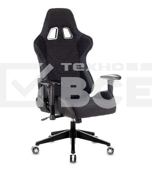 Кресло игровое Бюрократ VIKING 4 AERO BLACK EDITION черный искусст.кожа/ткань